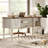 Living Room Table Set Farmhouse Style Desk And TV Stand Combo Set, 75" TV Entertainment Center With Bookshelves,Writing Desk For Home Office And Living Room, Rustic White-833484743