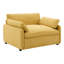 Fauteuil canapé minimaliste surdimensionné Arden en chenille avec assise large et profonde et soutien rembourré-135783976