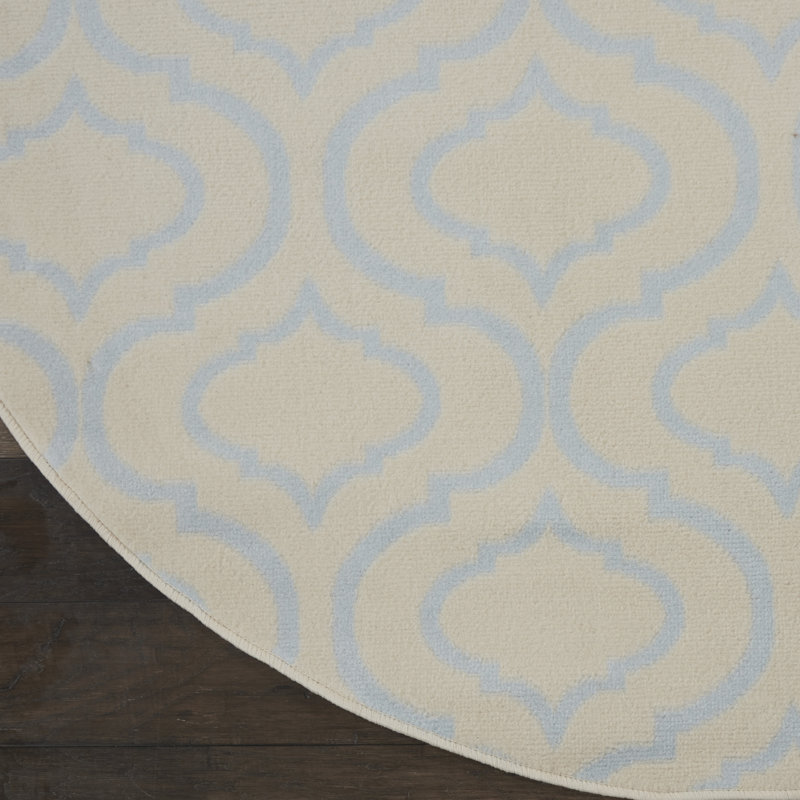 Xinrui Geometric Indoor Rug, Round 5'3"