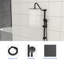 10 Inch Shower System With 5 Function Rain Hand Shower, 26.3" Slide Bar Shower Head Combo, Matte Black