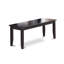 L'ensemble de table de cuisine 6 pièces contient une table de salle à manger rectangulaire avec feuille papillon et 4 chaises de salle à manger en tissu de lin avec un banc, noir