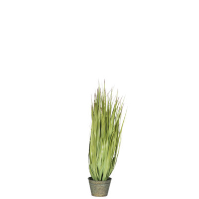 Faux Onion Grass Plant in Plastic Planter