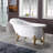 59" x 31" Clawfoot Soaking Acrylic Bathtub-61051204