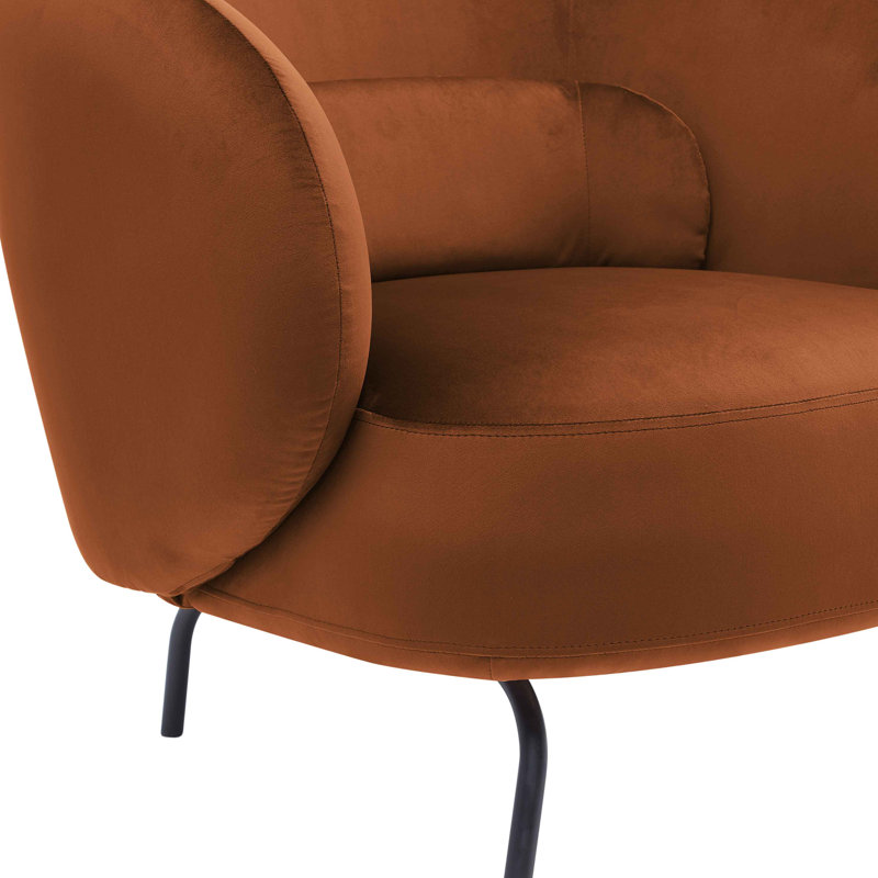 Jura 78Cm Wide Lounge Chair, Curry Velvet