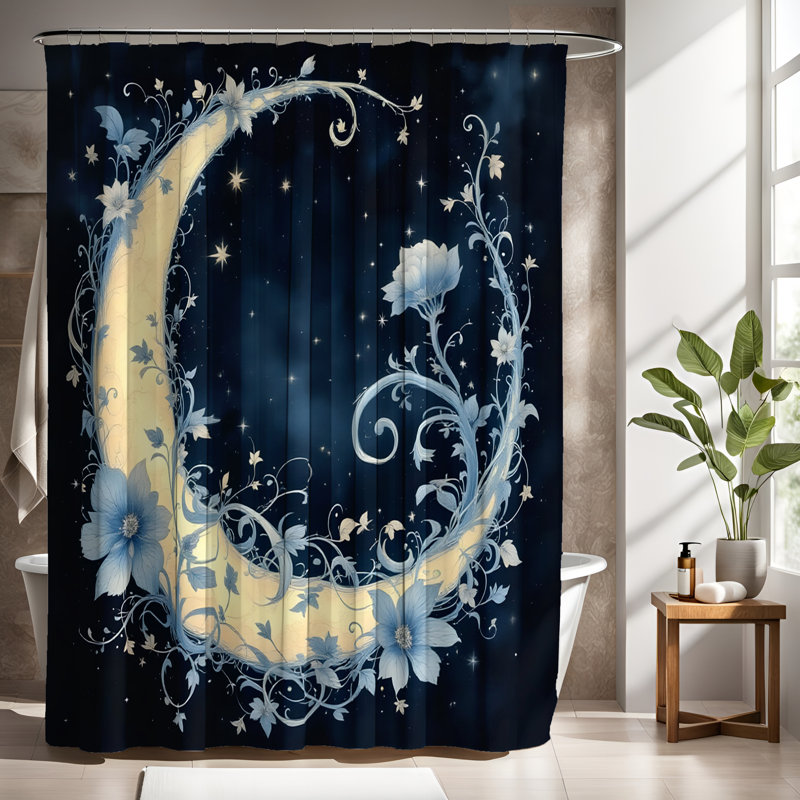 Rideau de douche avec tapis de bain, H 93 po x l 70 po