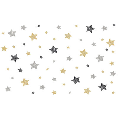 Premium Peel & Stick Wall Mural - Golden Stars