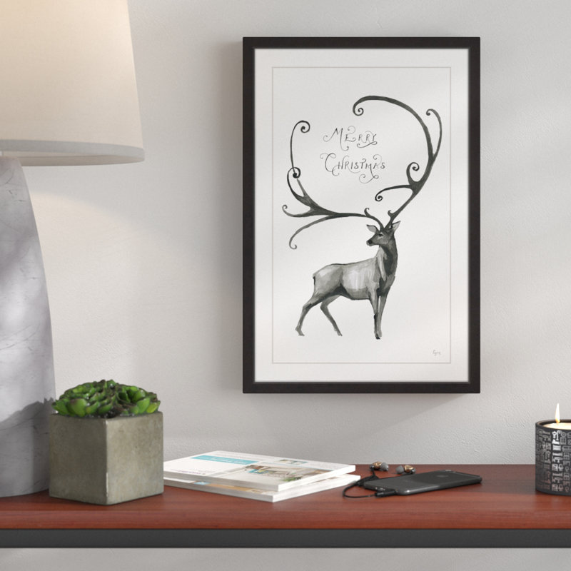 « merry long horn » par eyre tarney-reproduction de photo encadrée sur papier, H 45 po x l 30 po x P 1,5 po