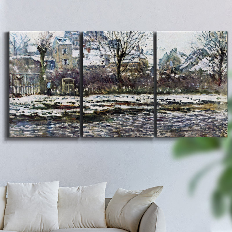 Prism Seascape III - Toile encadrée multi-pièces, H 48 po x l 96 po x P 2 po