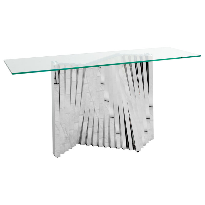 Deandre 150cm Glass Top Console Table