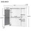 Armoire de rangement murale bleue avec porte miroir-556090885-556090884