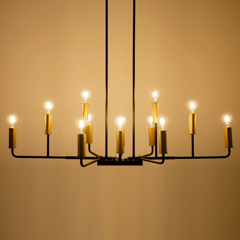 12-Light Modern Linear Pendant For Kitchen Island