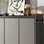 Rangement pour chaussures en alliage d'aluminium gris et gris foncé