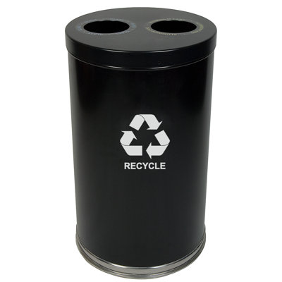 Metal Recycling Steel Open Recycling Bin - 20 Gallons