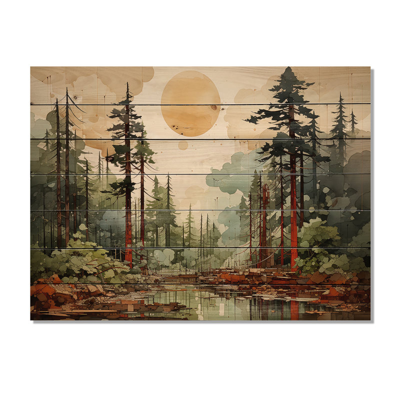 «Keadle Redwood Tree Natures Forest III», reproduction sur bois, H 30 po x l 40 po x P 0,78 po