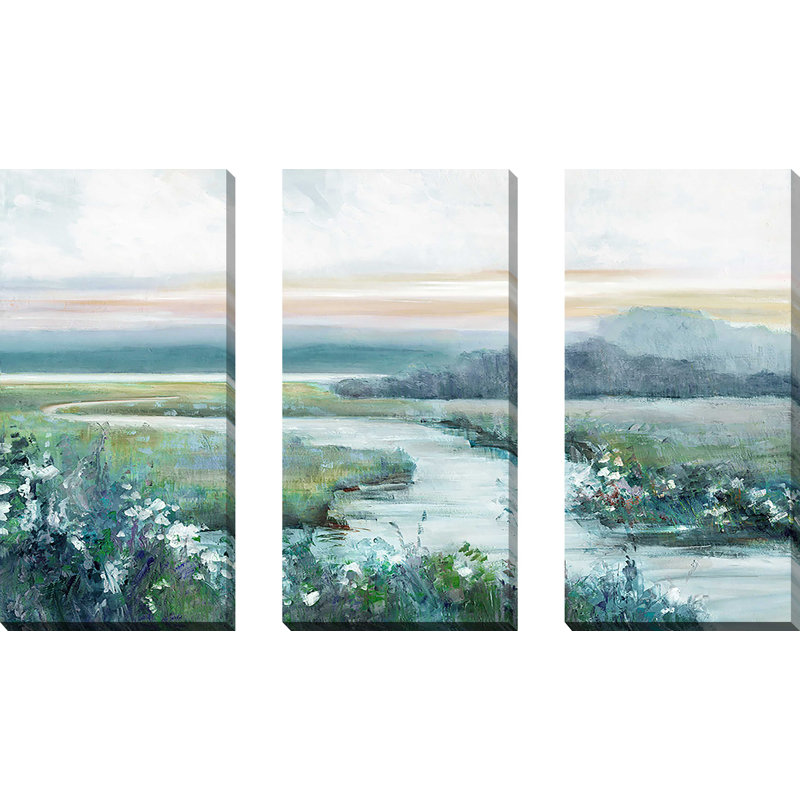 «Eternity In Twilight», reproduction sur toile 3 pièces, H 32 po x l 48 po x P 1 po