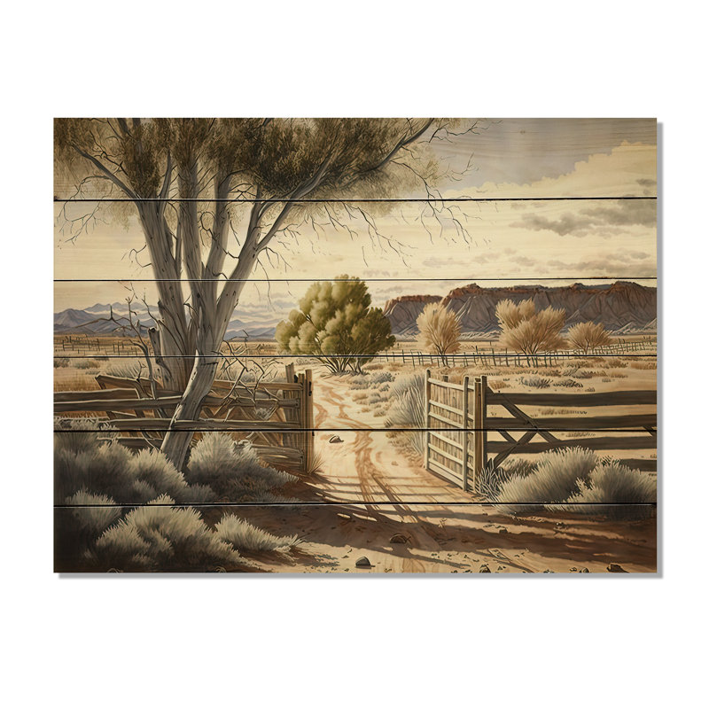 Geff View of The Pasture II - impression sans cadre sur bois, H 12 po x l 20 po x P 1 po