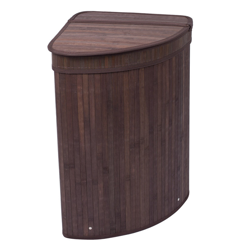 Bamboo Laundry Hamper, Black