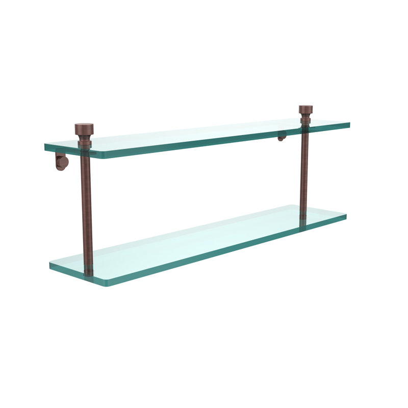 Ballenas 2 Piece Tiered Shelf, 22", Antique Copper