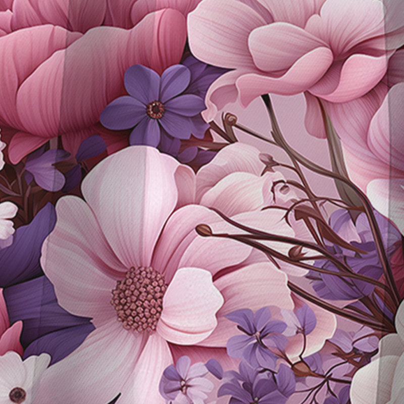 Paire de rideaux en velours à motif floral Sprintime, L 52 po x L 63 po