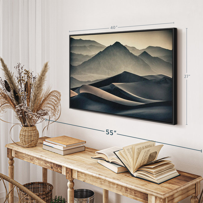 Les dunes de sable dans la vallée de la mort, reproduction sur toile, H 27 po x l 40 po