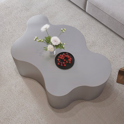 39.4" Luxury Stainless Steel Coffee Table Center Table for Living Room