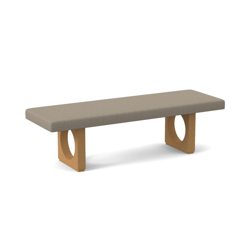 Banc rembourré Void, Ambre, Écaille de tortue lin