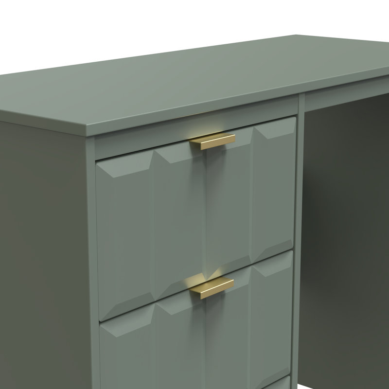 Besian 3 Drawer Vanity (Ready Assembled), Reed Green