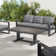 Adjustable Height 55" X 31" Outdoor Dining Table