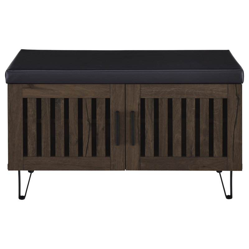 Banc de rangement pour chaussures Brixton, Brun