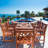 Dusek 6 - Person Wood Patio Dining Set with Rectangular Table
