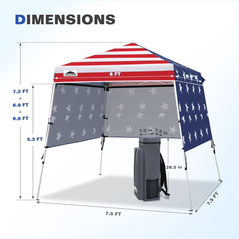 Portatif L 8 pi. D Auvent en aluminium