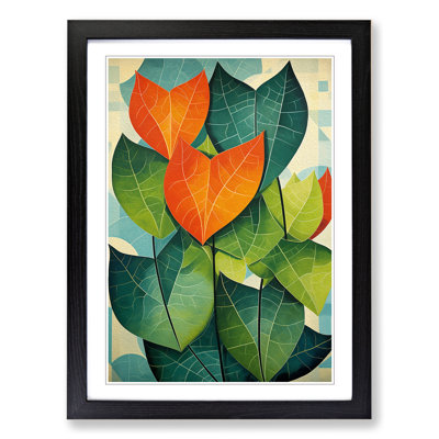 Ivy Leaf Constructivism Art - Framed Print