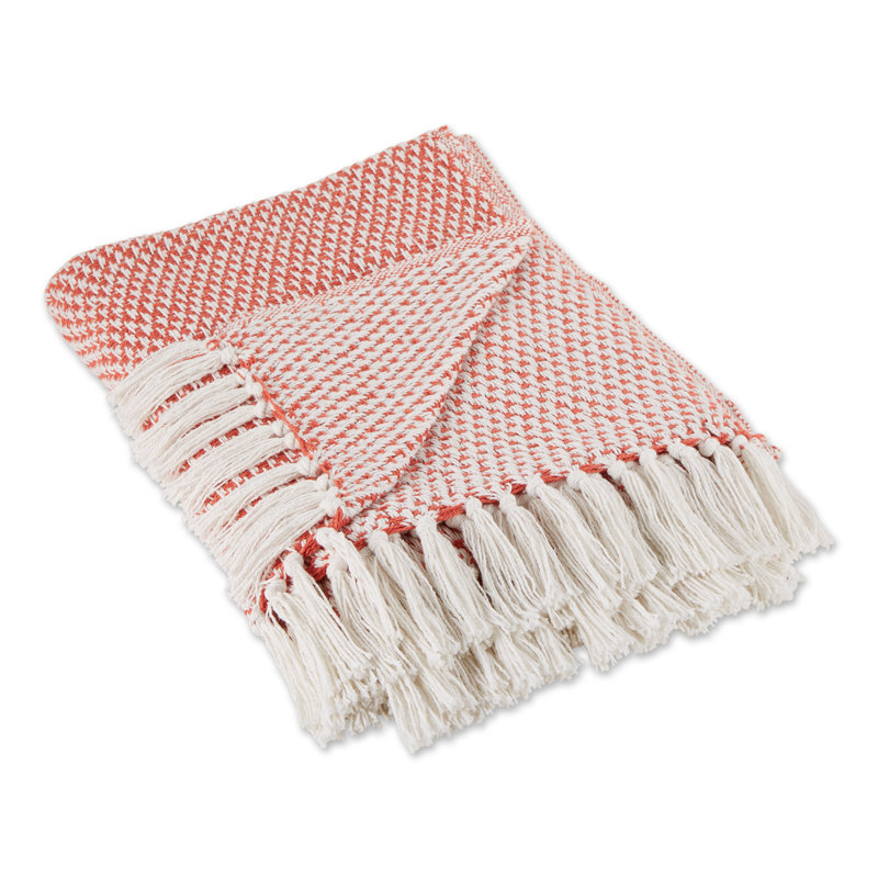 Jeté en coton , Rouge