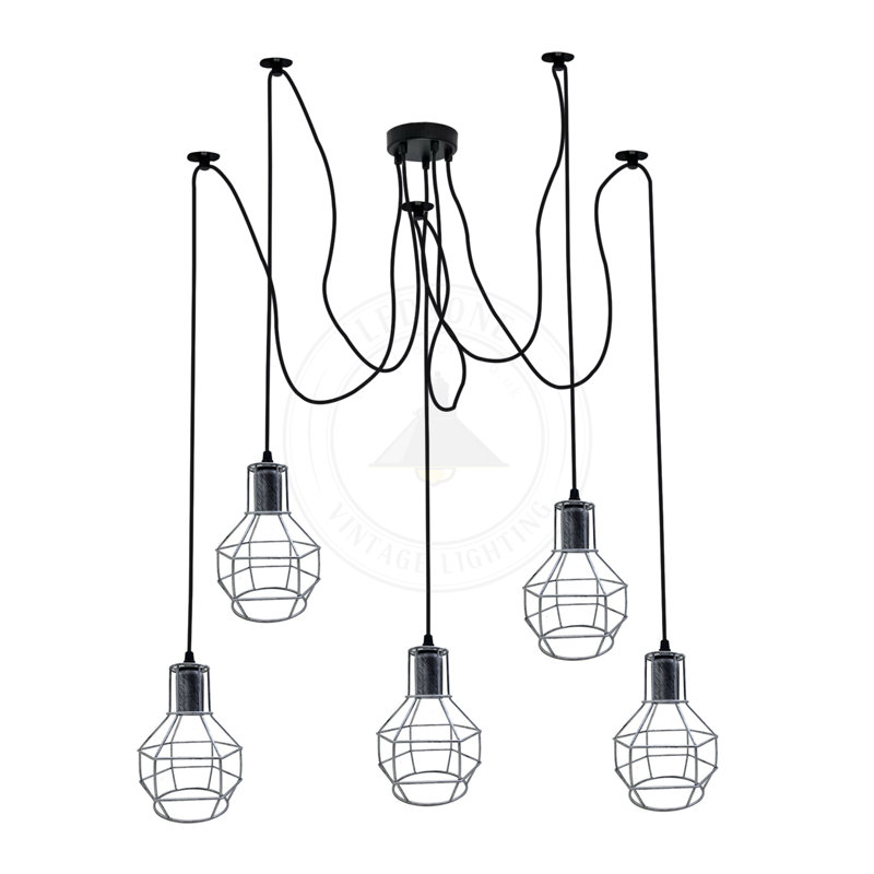 Casperson 5 - Light Cluster Pendant, No, Silver