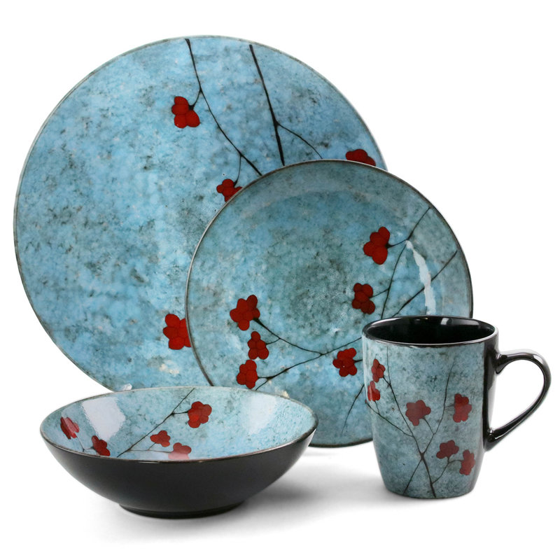 Lebus Stoneware Dinnerware Set 16 Piece - Service for 4