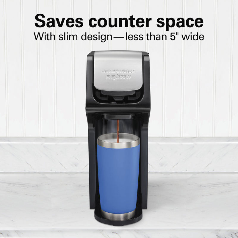 FlexBrew Black and Silver Single-Serve Coffee Maker
