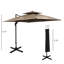 Parasol excentré 10 pi avec base Outsunny