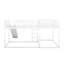 Lit superposé en métal en forme de L avec glissade, blanc, lit simple double, blanc-1407637491-1407637490
