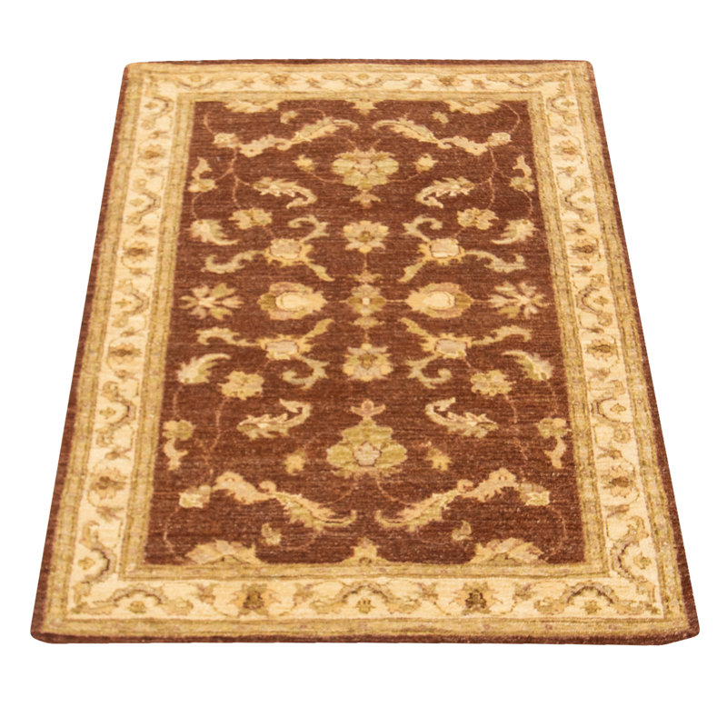 Tapis unique en laine noué à la main nouvel âge de 3 pi 1 po x 5 pi 1 po Nuri