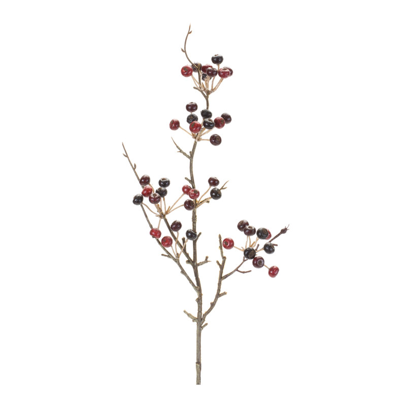 Buissons, Noir / rouge, H 26 po x l 5,5 po x P 5,5 po
