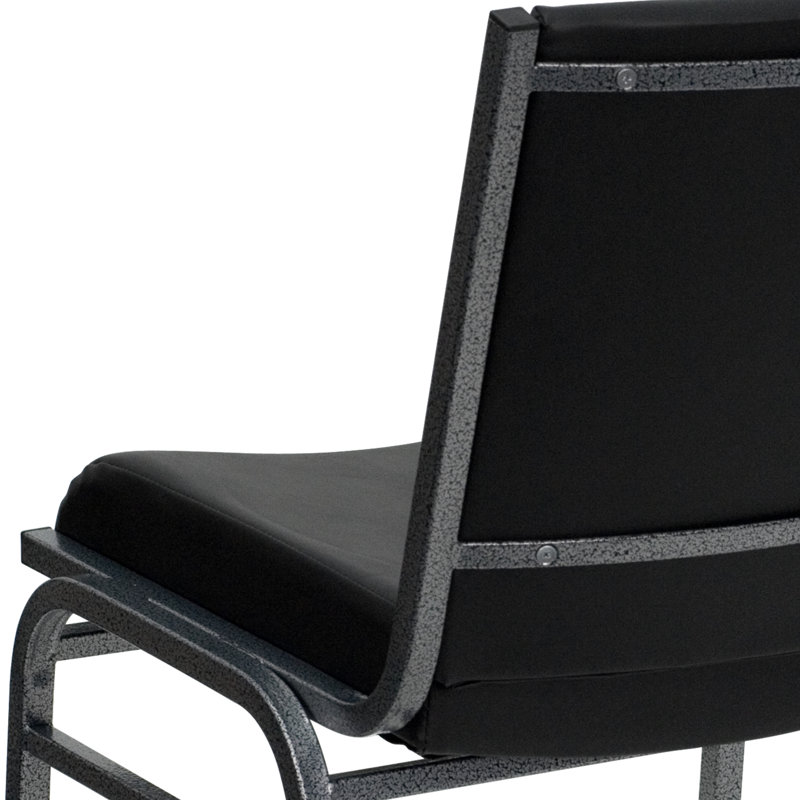 Gunther Stacking Lobby Chairs with Padded Seats and Backs, Gray, Black