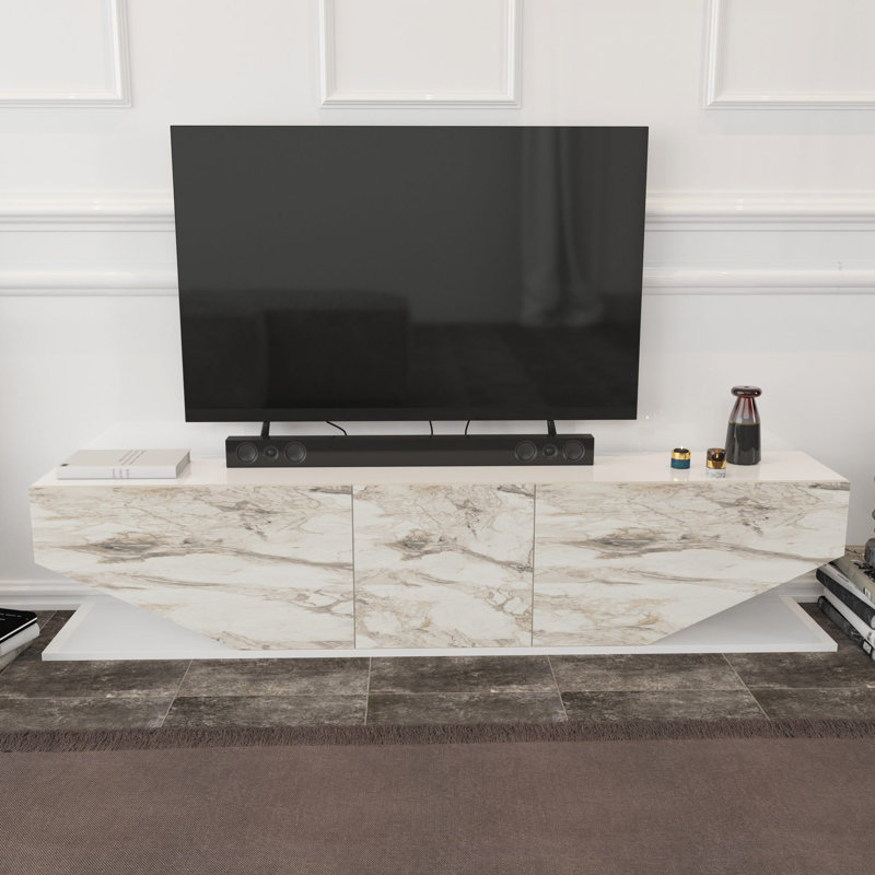 Harveysburg Unfinished TV Stand for TVs up to 70", White