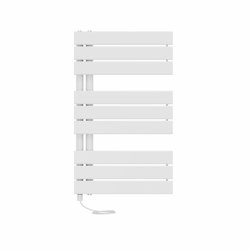 Roianne Designer Towel Rail Heated Towel Rails, 82.4cm H x 50cm W x 6.7cm D, White