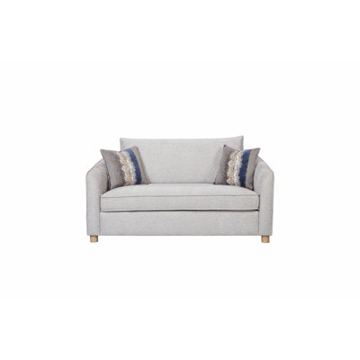 Causeuse en tissu sable - 2 coussins en duvet