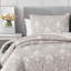 Ensemble de courtepointe en mélange de coton et jacquard tissé taupe Cedar Court-133773846