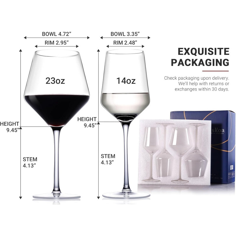Ensemble de 4 verres à vin 