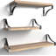 Addiena 3 Piece Paulownia Solid Wood Floating Shelf-1339854944
