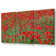Red Poppy Field - 3 Piece Wrapped Canvas Print