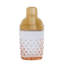 Shaker à cocktail en verre et acier inoxydable soufflé à la main, rose et or