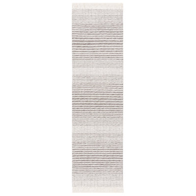 Tapis ivoire / brun foncé en laine tissé à la main Marbella